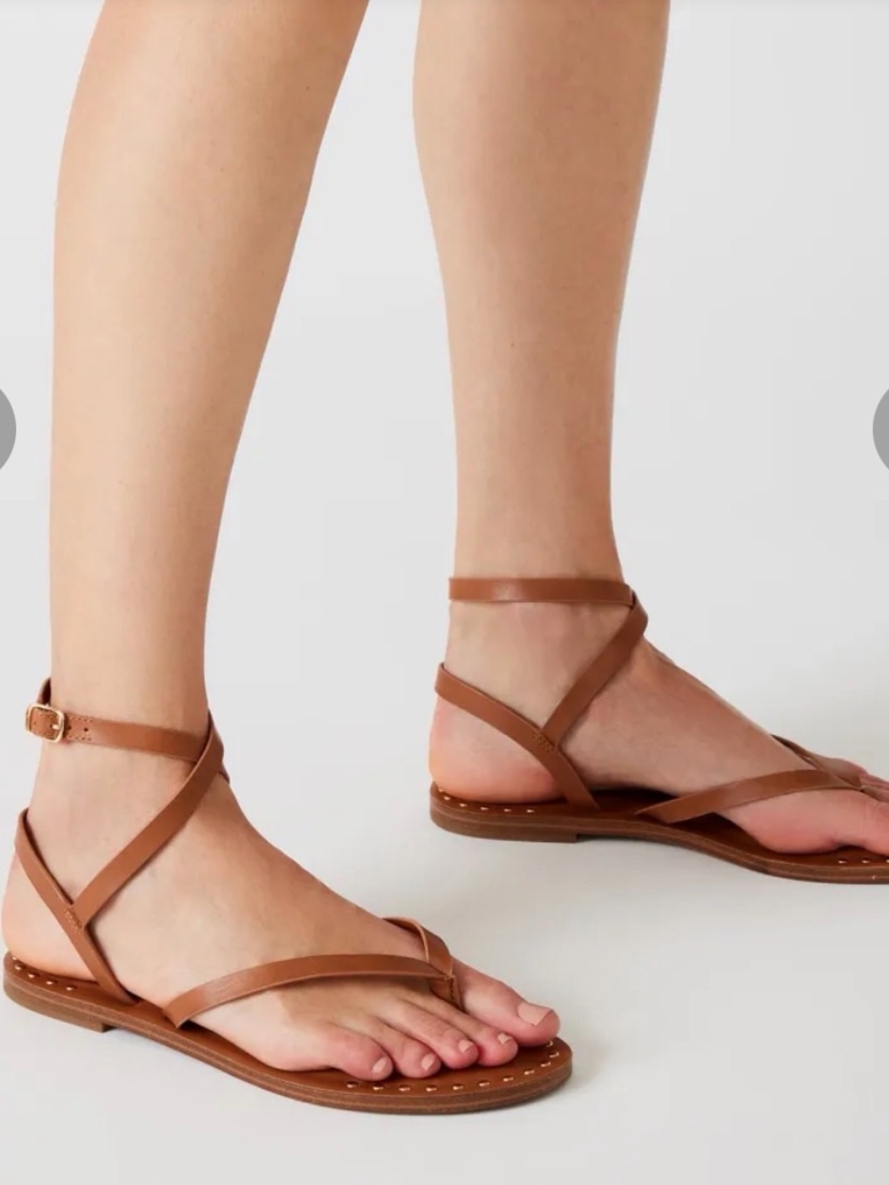 Steve Madden Raina tan leather sandals